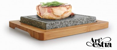 Cooking Stones Double steak Stones in One Sizzling Hot Stone Set for cooking