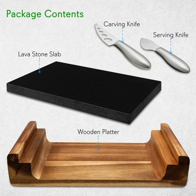 Hot selling steak stone Food Serving Platter Set Lava Rock for Cooking