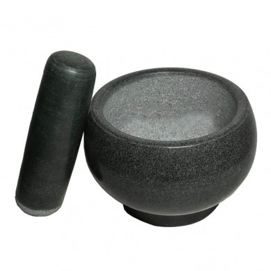 SHUNSTONE Mortar and Pestle Set Natural Celestite Stone Grinder Bowl Holder for cooking