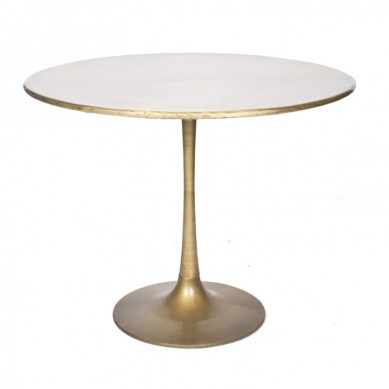 Chinese white round coffee table marble top