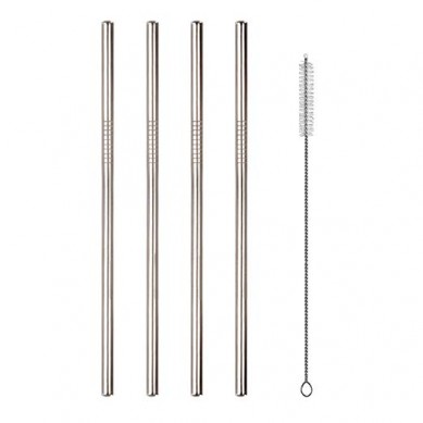 amazon top seller stainless steel straw wholesale with Eco Friendly and Stocked slivery cooler