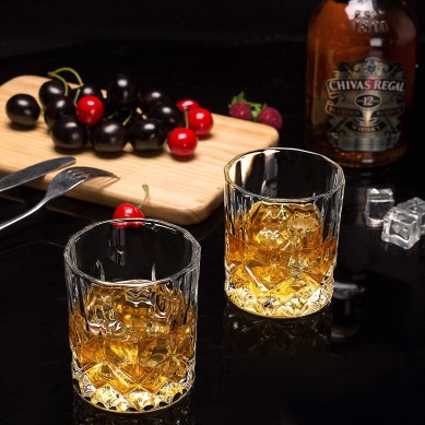 Premium 10 Oz Crystal Rocks whiskey Glasses Lowball Tumbler For Bourbon