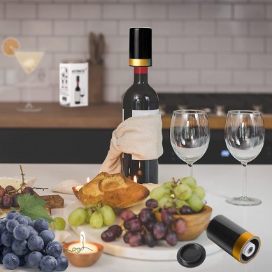 Electric Wine Bottle Stopper Sealer Reusable Wine Stopper Gifts for Wine Lovers