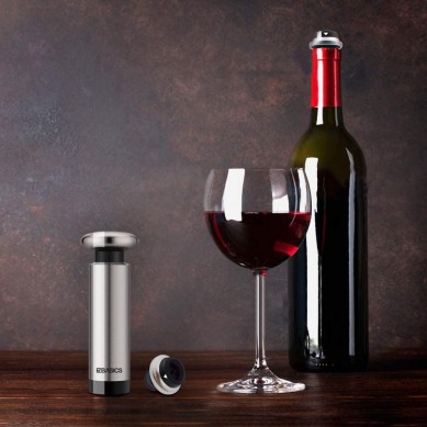 Chinese factory Wine Saver Stainless Steel Pump with Vacuum Bottle Stoppers