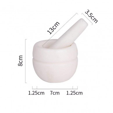 SHUNSTONE Pestle and Mortar Set Premium Solid Granite Stone 9.5cm Diameter