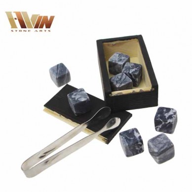 Bar Tools Promotion Whisky Gift Set Wine Accessory Cooler Customized Whiskey Stones Glasses in Pine Wooden box Ice Chilling Cube