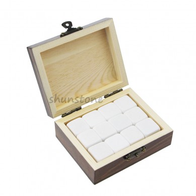 Kilang langsung sade 12 pcs saka Whisky Stones migunani Ice Cube Murah lan jumlahe dhuwur Whisky Gift Set