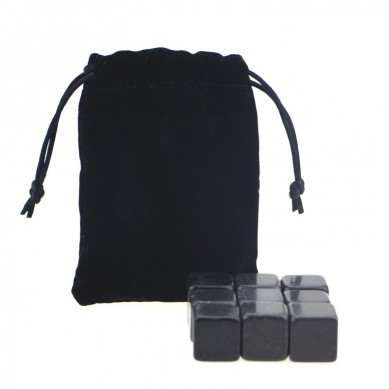 Hot selling High quality Chilling Stones set with Black Velvet bag