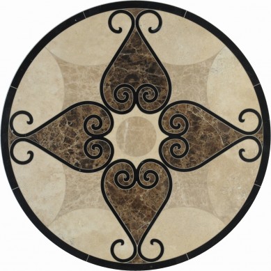 Super Lowest Price Black Rock Girll - Factory Direct Marble Floor Medallion design marble tile cheap marble mosaic floor tile from China  – Shunstone