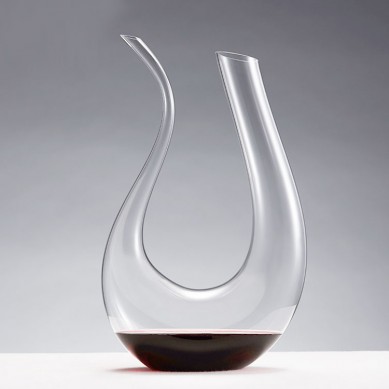 clear Crystal glass U-shaped decanter