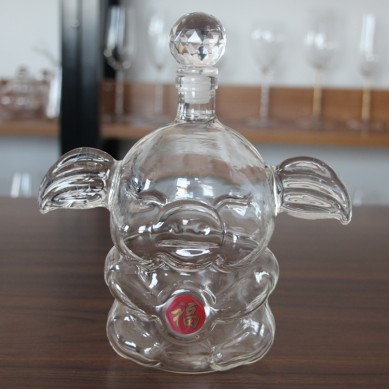 1000ml pig shape glass wine bottles