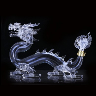 handmade 1000 ml crystal glass dragon shape whiskey decanter