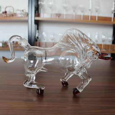custom cow shape glass decanter for whisky vodka tequila