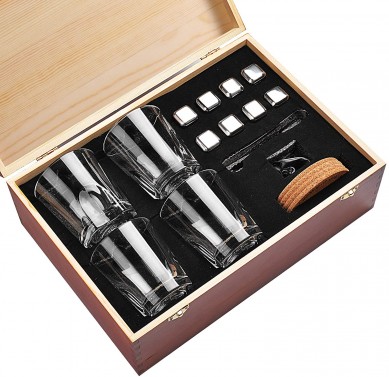 UNIK WISKEY BATU SET STAINLESS STEEL ES BATU PENDINGIN Wiski Gelas Set