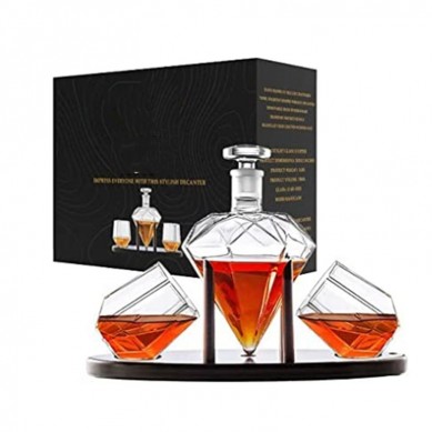 Discount Price Mosaic Marble Tile - Whiskey Decanter Sets Crystal Liquor Decanter Whiskey Glasses in Magnetic Gift Box Personalized Bourbon Decanter  – Shunstone