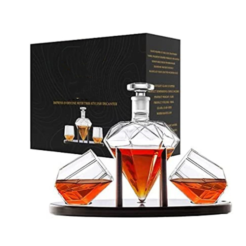 Discount Price Mosaic Marble Tile - Whiskey Decanter Sets Crystal Liquor Decanter Whiskey Glasses in Magnetic Gift Box Personalized Bourbon Decanter  – Shunstone