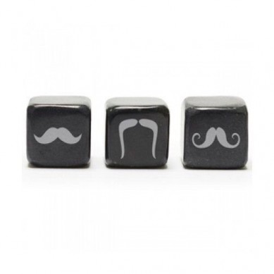Personalized Whisky Stones Mustaches Soapstone Beverage Cubes with Laser Logo