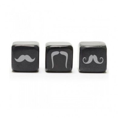 Personalized Whisky Stones Mustaches Soapstone Beverage Cubes with Laser Logo