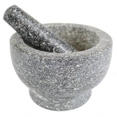 ShunSTONE Granite Mortar & Pestles Herb Spice Grind With Kitchen Accessories ថ្មធម្មជាតិ ទម្ងន់រឹង