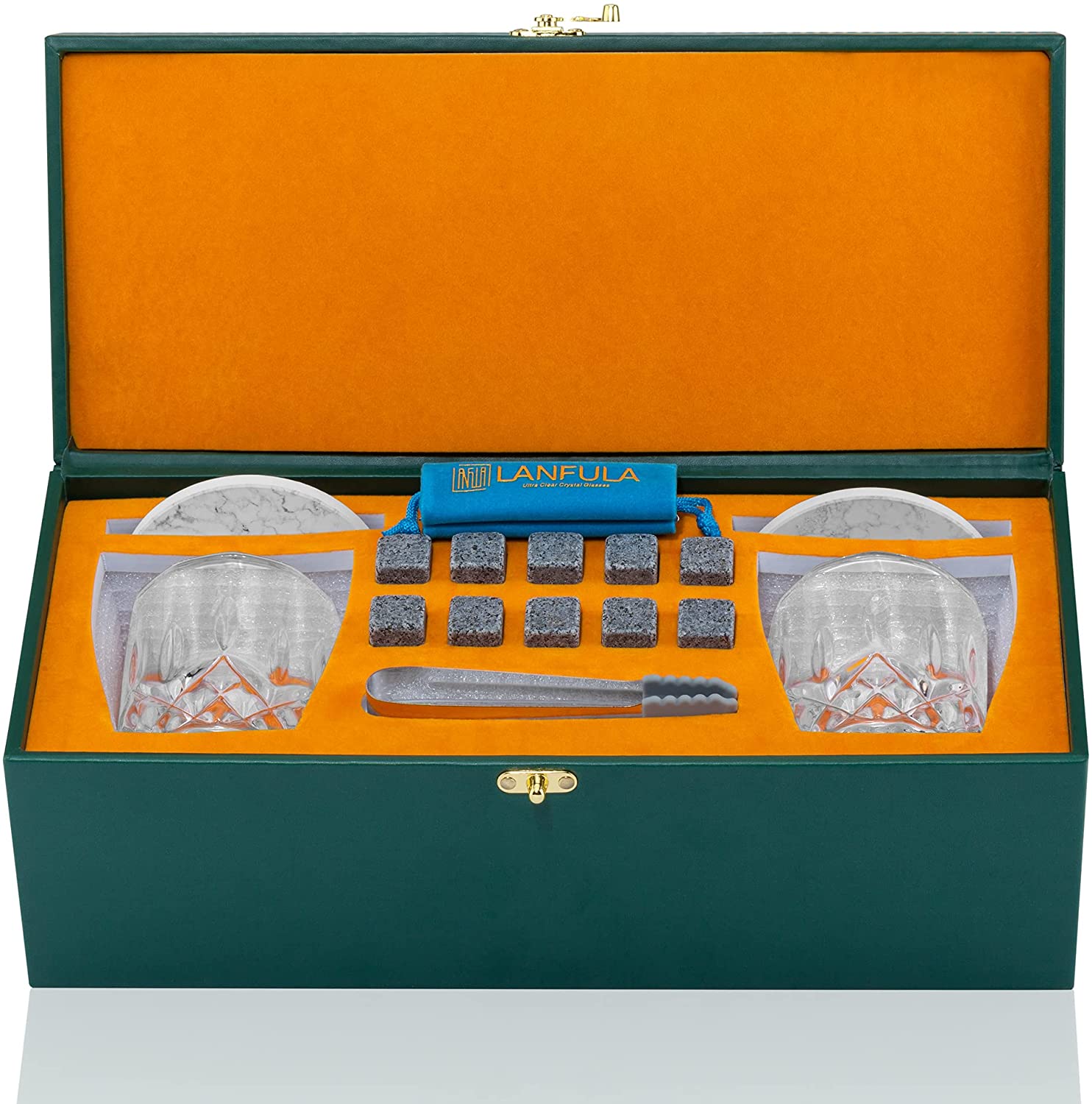Factory Price Stone Massage Kit - Custom Crystal Old Fashioned Glasses Set of 4 In Gift Box Large 10oz Lowball Bar Tumblers – Shunstone
