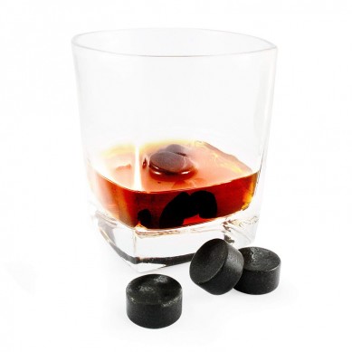 Popular Moon shape Artificial ice cubes whiskey stone kit 3 pcs of big Whiskey Stones Gift Set Premium ice cube Rocks in Elegant Wooden Tray