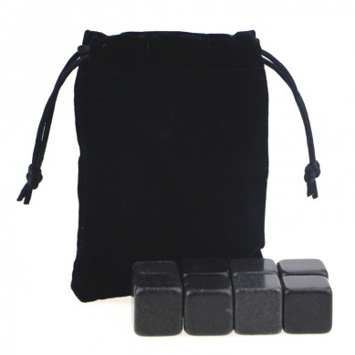 Hot selling High quality Chilling Stones set with Black Velvet bag