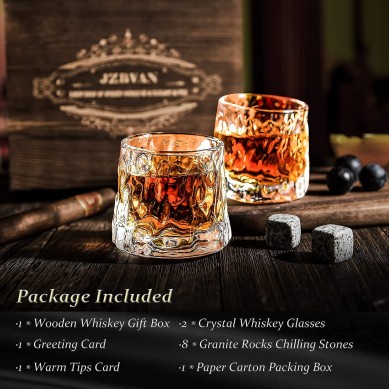 Customized design Whiskey Glasses whisky stone with Wooden Box Gift for Whisky Lovers