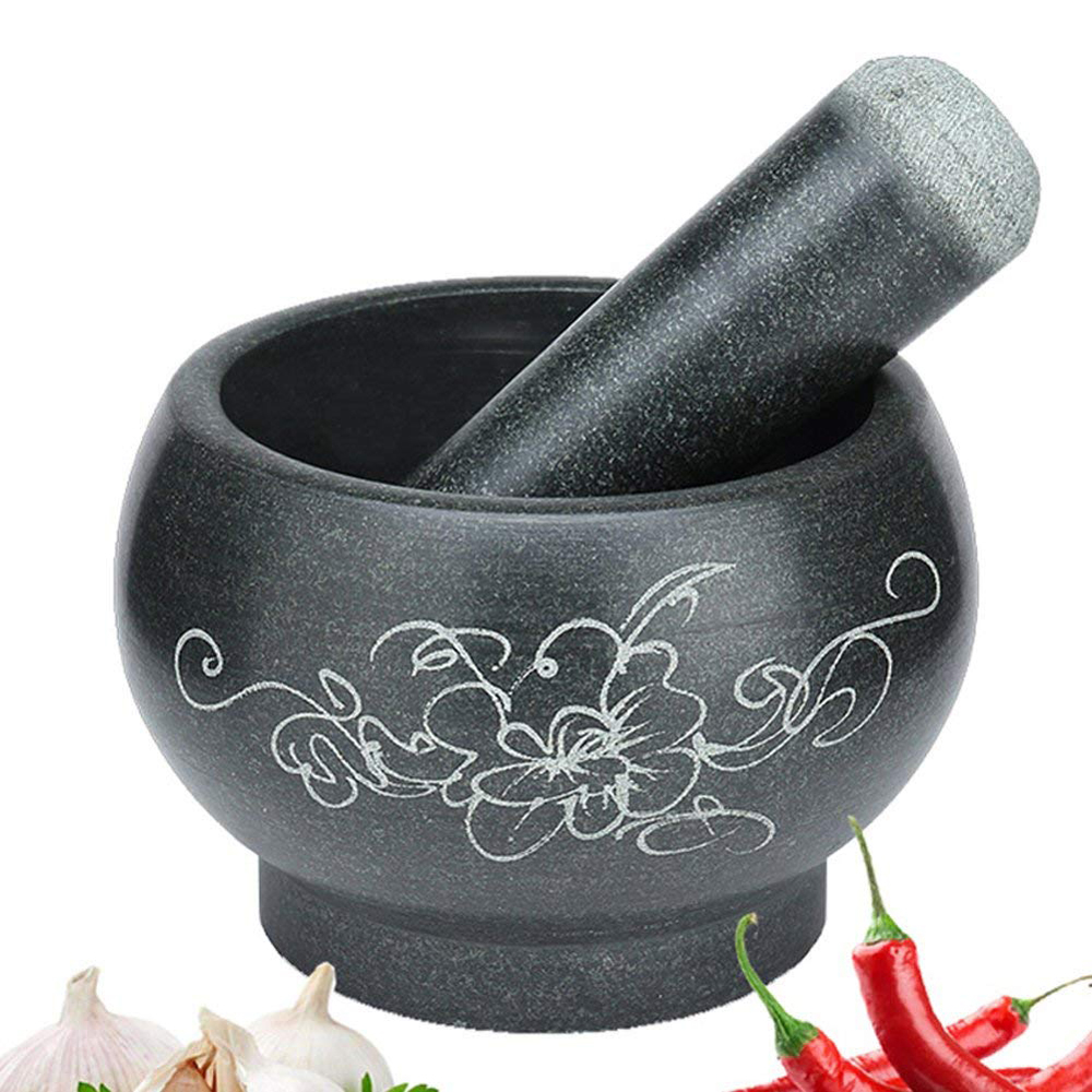 Good Quality Gift In Wood Box - SHUNSTONE Mortar and Pestle Set Natural Celestite Stone Grinder Bowl Holder for cooking  – Shunstone