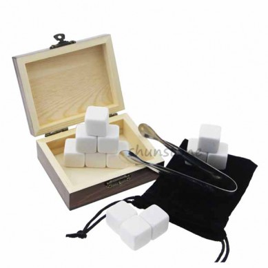 Factory Direct Selling 12 stk af Whisky Stones einnota Ice Cube ódýr og hár magn Whiskey Gift Set