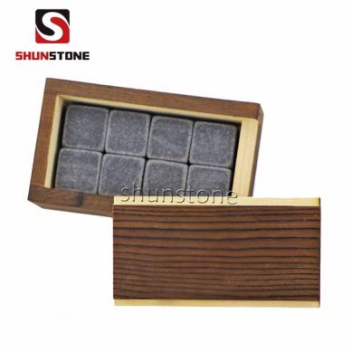 2017 New Style Stone Grill -
 Combination Reusable Ice Cubes Whiskey Stone Wooden Box Set New Design Chapters Whiskey Stones with Great Price High Quality – Shunstone