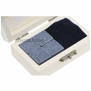 Promotional Gift Reusable Grey Ice stone high quantity Whiskey Stones Gift Set