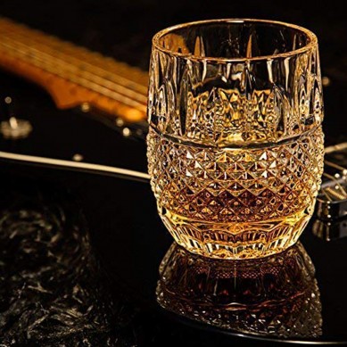 Unique Whiskey Glasses Set Lead Free Crystal Rocks Tumblers for drinking Perfect as a Gift