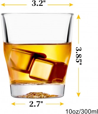 UNIQUE WHISKEY STONES SET STAINLESS STEEL ICE CUBES COOLER Whiskey Glasses Set