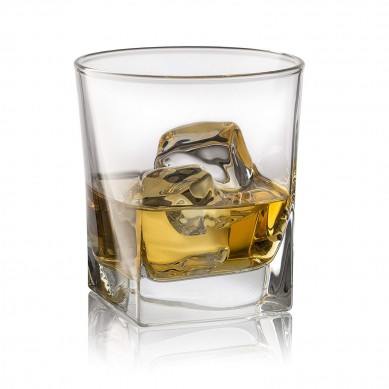 Double Old Fashioned Whiskey Glass with Heavy Base Rocks Barware Glasses for Scotch Bourbon