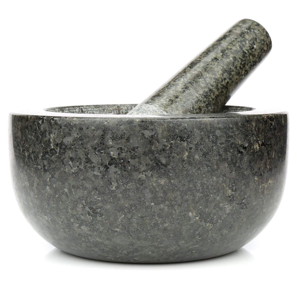 Factory source Ice Cubes Stone - SHUNSTONE Pestle and Mortar Set Premium Solid Granite Stone Large Black 16cm Diameter – Shunstone