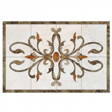 Customized Design Marble Waterjet Medallion For Flooring