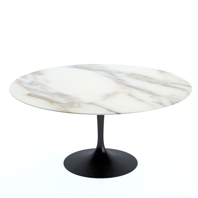 China Supplier Wine Glass Cup - European style modern white marble golden stainless steel leg coffee table side table  – Shunstone