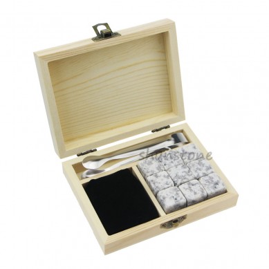 Manufacturer OEM Customized whiskey Stones 6 pcs  Ice Cubes Whiskey Creative Gift Set
