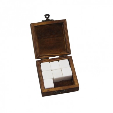 9 pcs of Pearl White Whisky Stone Set Gift Box Chilling Reusable Ice Cubes Whisky for Parents