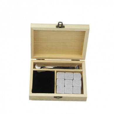 Set di rigalu di pietre di whisky di alta gamma Whisky Stones In Rocks Box Gift Box