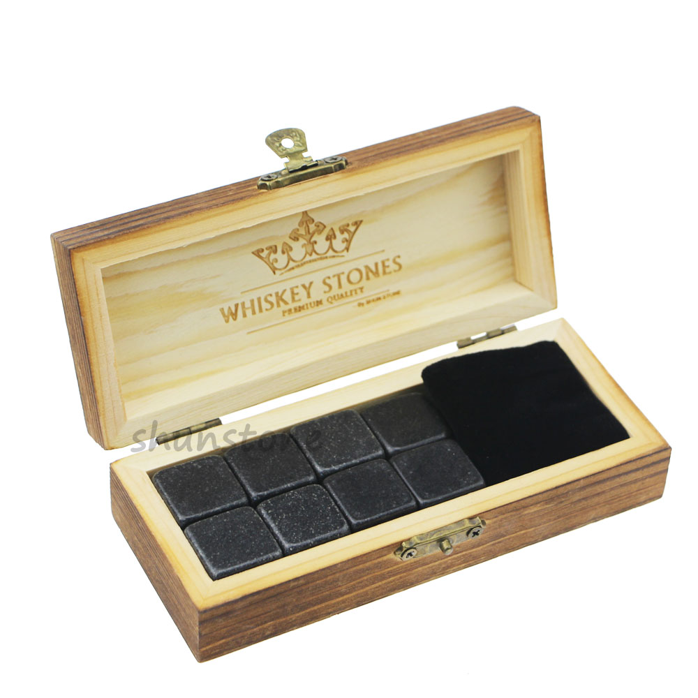 Professional ChinaGift Wood Box - Whiskey Stone Set Luxury Gift Set Whisky Reusable Ice Cubes Best Products of Natural Whiskey Ice Stone for Gift – Shunstone