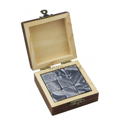 2019 New Diirran khamrada Khamri Stone Ice Cube Ice 9 kumbiyuutarada of Khamrigu Dhagaxyada horjoogsado Gifts khamrada Stone Set Gift Wood Box Xidhmada cibaaro Khamrigu