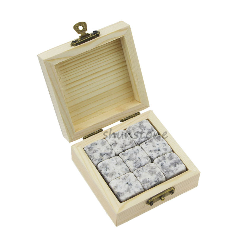Cheap price Hexagon Coasters - 9 pcs of Wholesale whiskey stones granite whiskey stones Customized whiskey stones – Shunstone