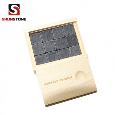 18 Years Factory Cooking Lava Stone -<br />
12 pcs of Whiskey Stones Gift Set to Keep Your Drink Pristine Hotselling Gift Set with Diamond Shape Basalt Stone best Bar Accessories - Shunstone