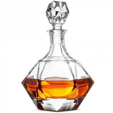 Karafka do whisky w stylu europejskim Karafka do alkoholu ze szklanym korkiem z magnetycznym pudełkiem na prezent