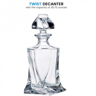 European Style Glass Whiskey Decanter Liquor Decanter with Glass Stopper