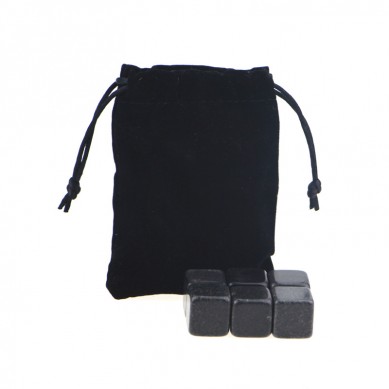 Hot selling High quality Chilling Stones set with Black Velvet bag
