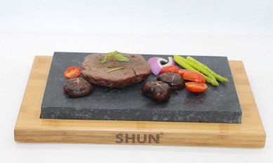 3pcs saita Lava Dutsen dafa abinci saitin SHARE SET Steak Stones Kitchen tanda BBQ hidima