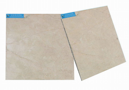 professional factory for Pizza Stone - Cream Marfil Marble Tile 3mm thickness laminated with 15mm of Honeycomb aluminum – Shunstone