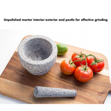 Unpolished Granite Mortar and Pestle 6 Inch by Jamie Oliver